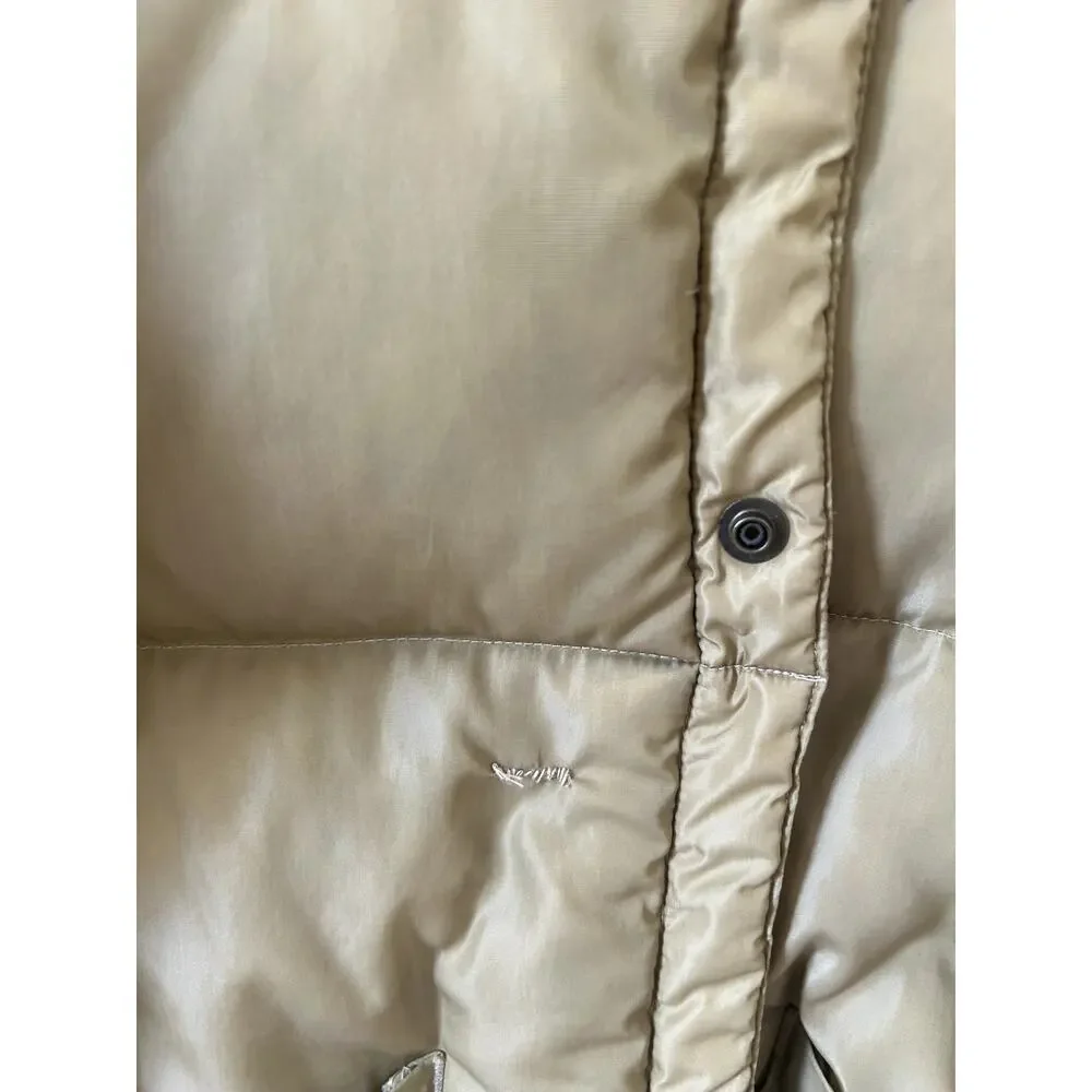 Vintage 90s Tan Cabela's Goose Down Quilted Puffer Coat Hunting Men's Large